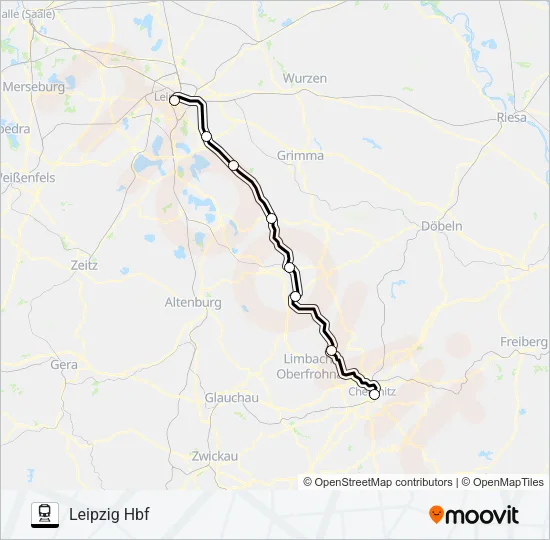 RE6 Train Line Map
