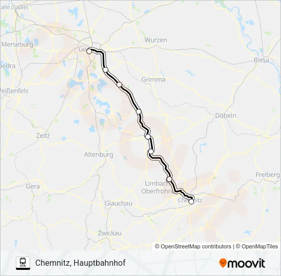 RE6 Train Line Map