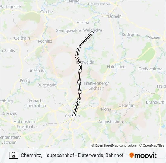 RB45 Train Line Map