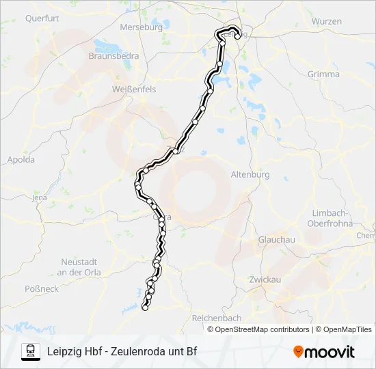 RE13 Train Line Map