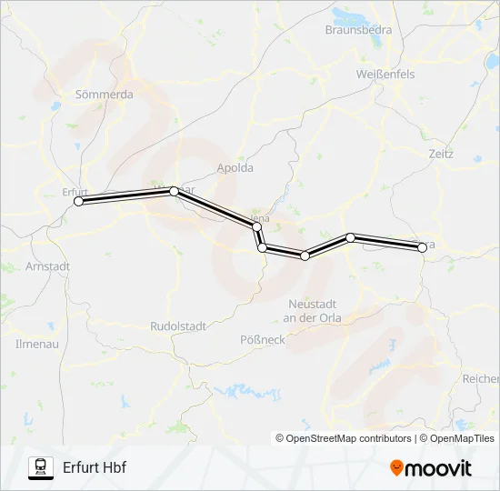 RE21 Train Line Map