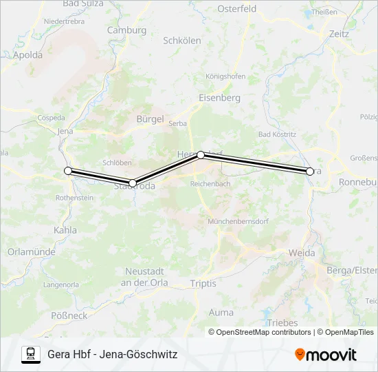 RE21 Train Line Map