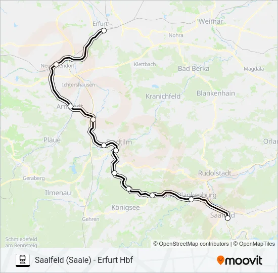 RE47 Train Line Map