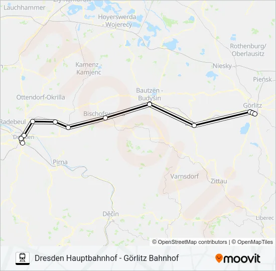 RE1 Train Line Map