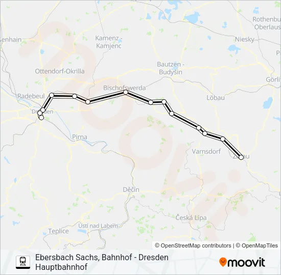 RE2 Train Line Map