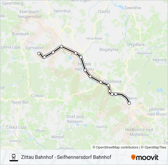 Поезд L7: карта маршрута