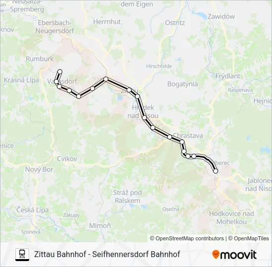 Поезд L7: карта маршрута
