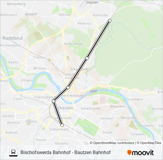 Автобус RB60: карта маршрута