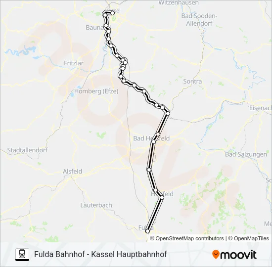 RB5 Train Line Map
