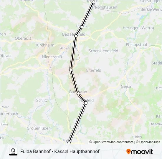 RB5 Train Line Map