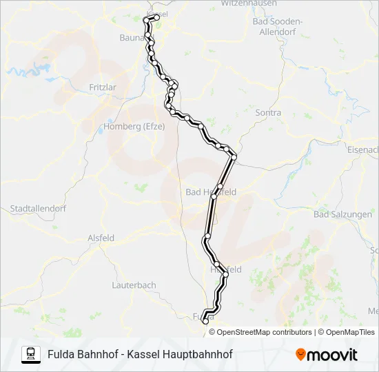 RB5 Train Line Map