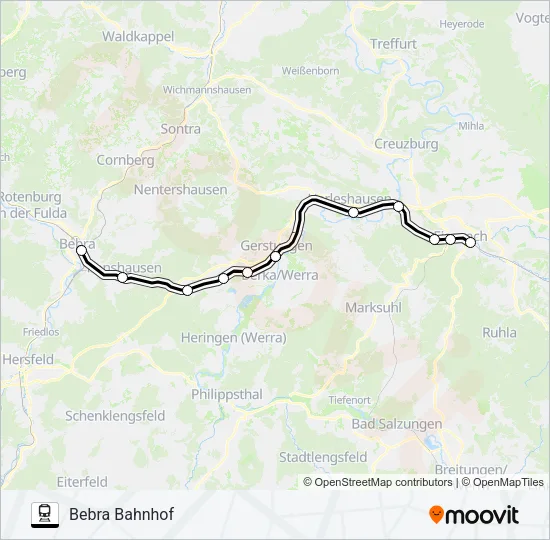 RB6 Train Line Map
