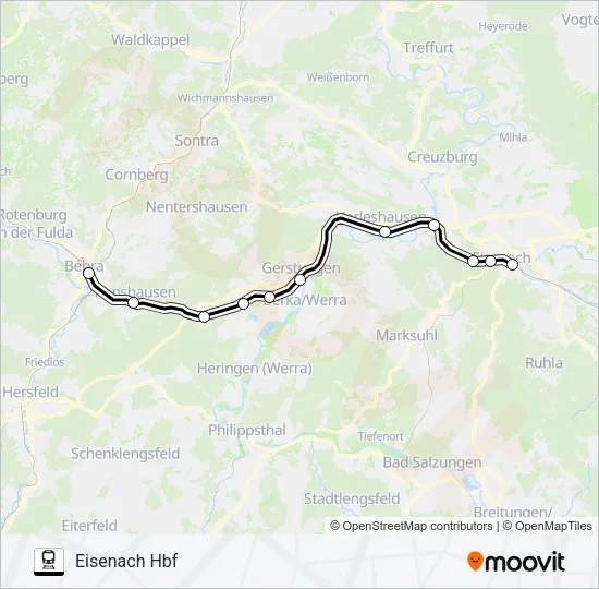 RB6 Train Line Map