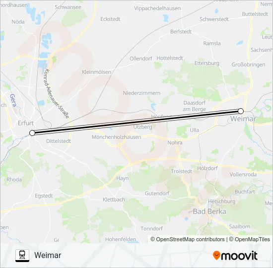 RE51 Train Line Map