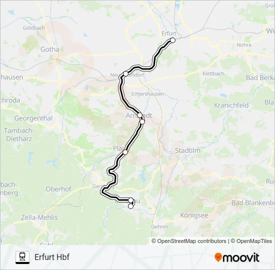 RE45 Train Line Map