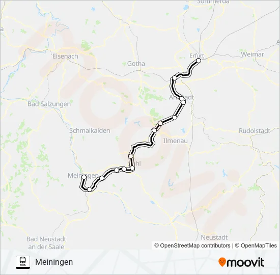 RE50 Train Line Map