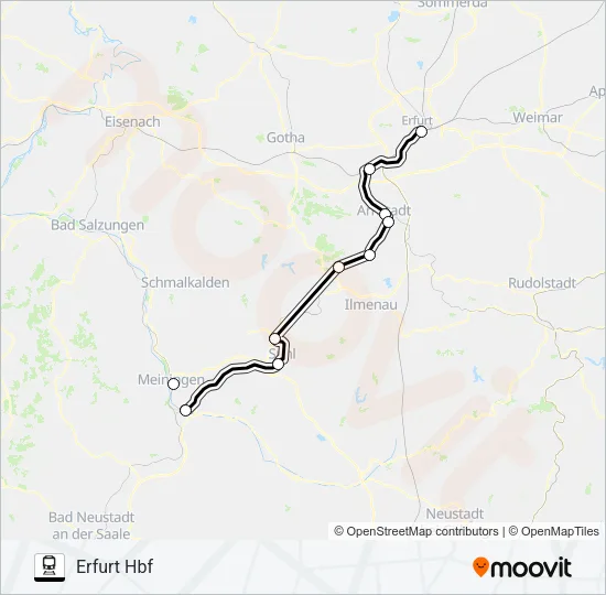 RE50 Train Line Map