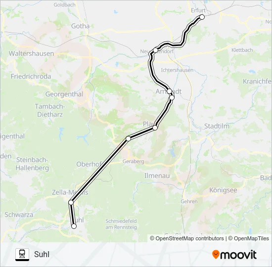 RE50 Train Line Map