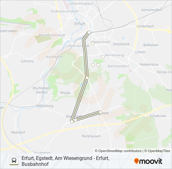 61 Route: Schedules, Stops & Maps - Erfurt, Busbahnhof (Updated)