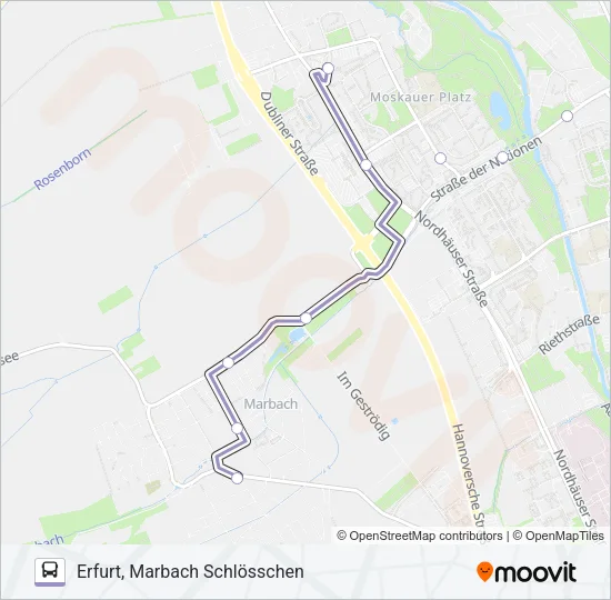 95 Bus Line Map