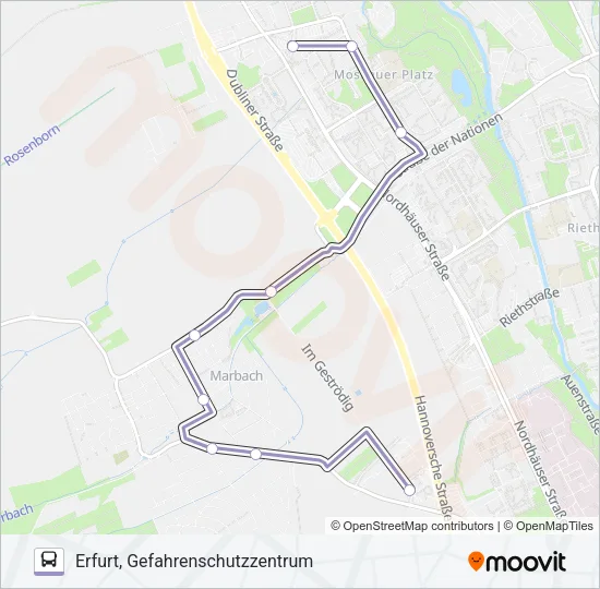 95 Bus Line Map