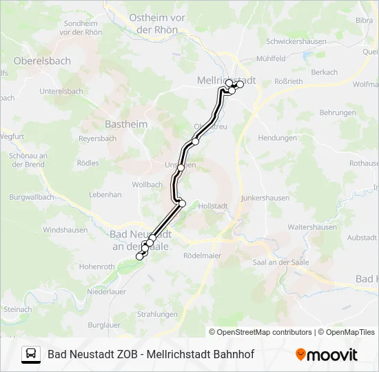 Автобус 8153: карта маршрута