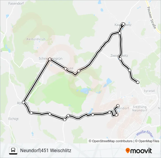 45 Bus Line Map