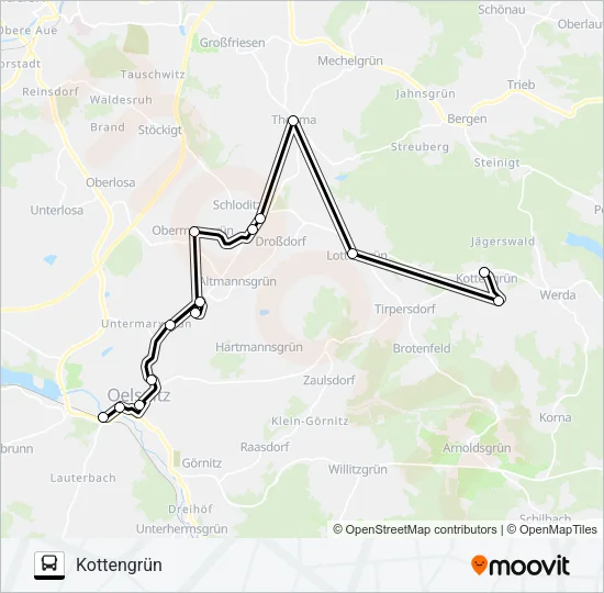57 Bus Line Map
