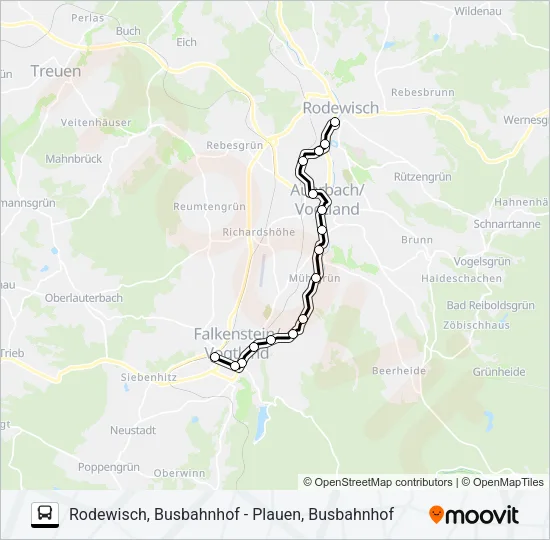 70 Bus Line Map