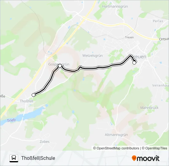 Buslinie 73 Karte