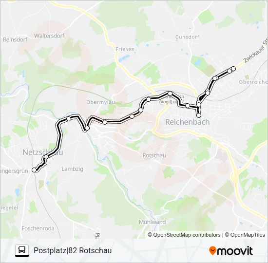 85 Bus Line Map