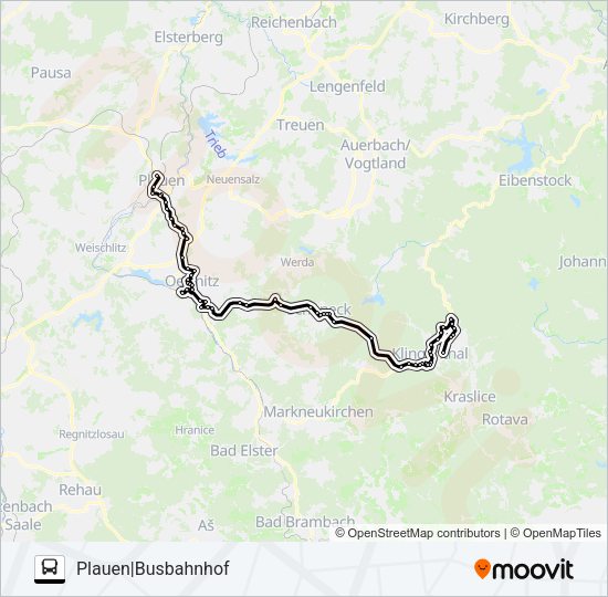 Buslinie 90 Karte