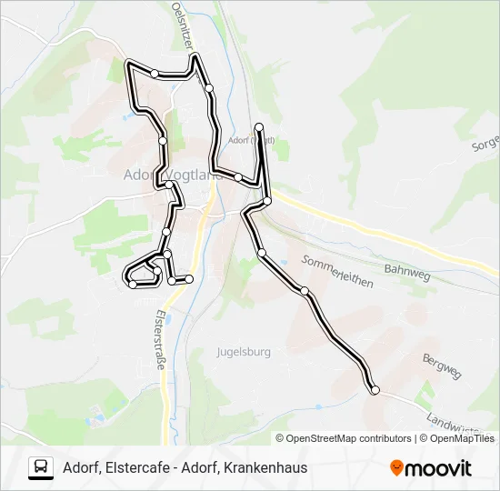 Автобус 96: карта маршрута