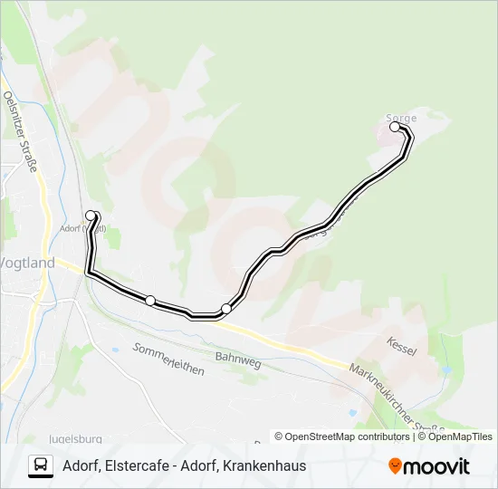 96 Bus Line Map