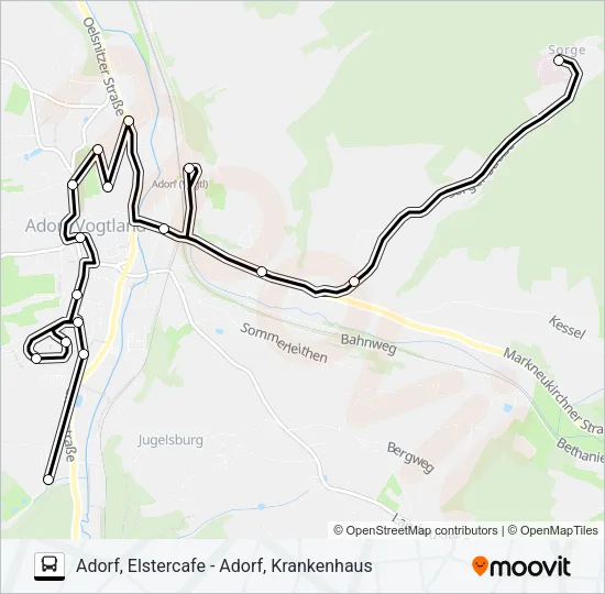 96 Bus Line Map