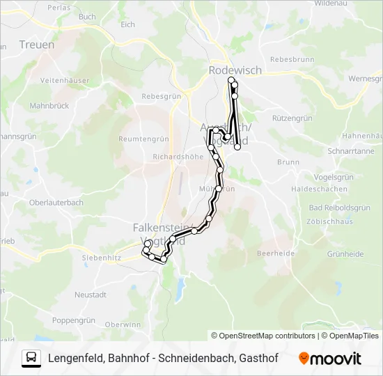 Автобус 101: карта маршрута