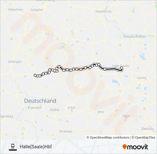 RE8 Train Line Map