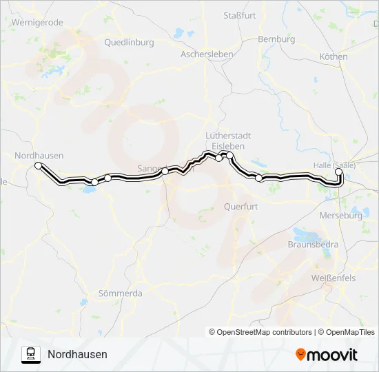 RE8 Train Line Map