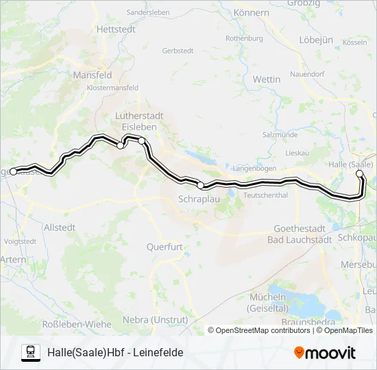 RE8 Train Line Map