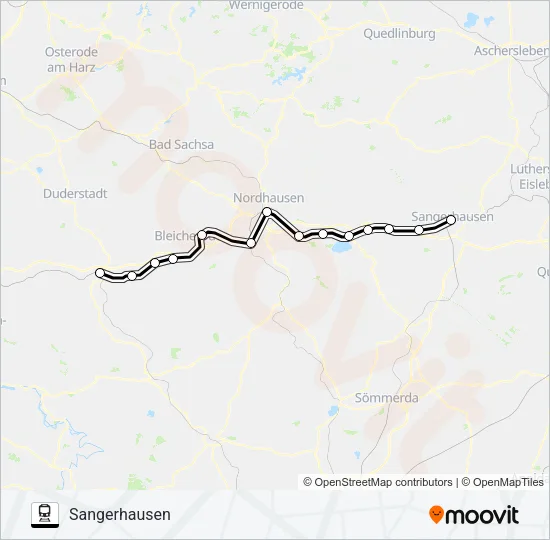RE8 Train Line Map