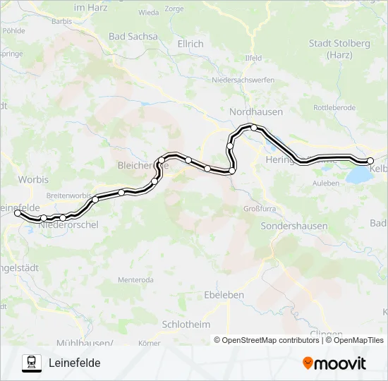 RE8 Train Line Map