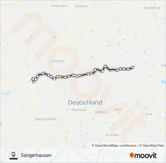 RE9 Train Line Map