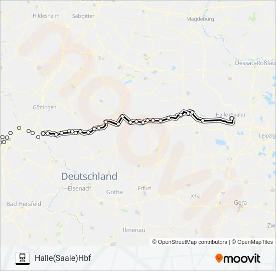 RE9 Train Line Map