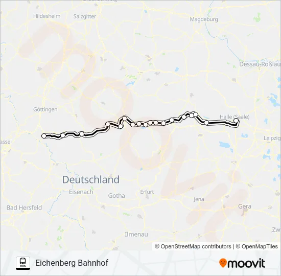 RE9 Train Line Map