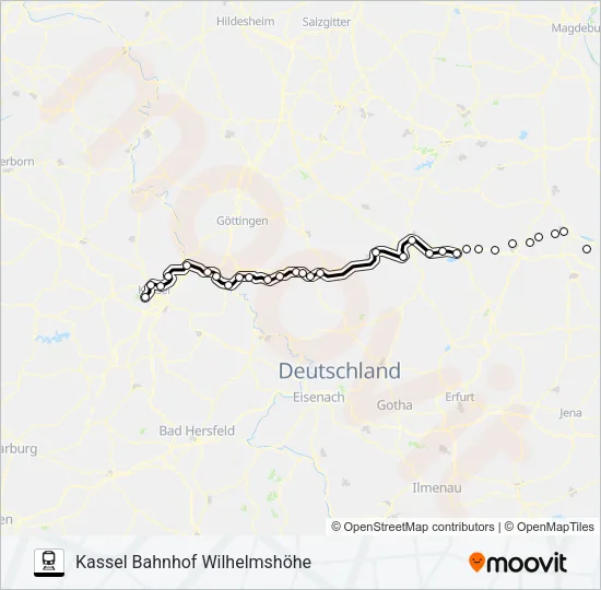 RE9 Train Line Map