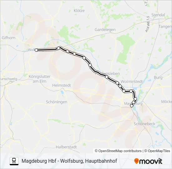 RB36 Train Line Map
