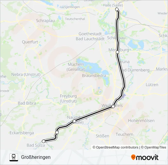 RE16 Train Line Map