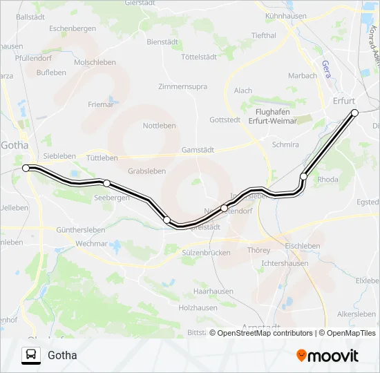 Автобус RB20: карта маршрута