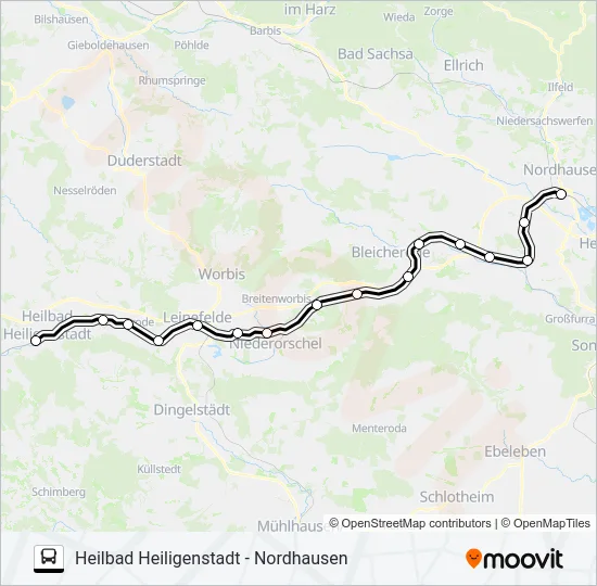 RB57 Bus Line Map