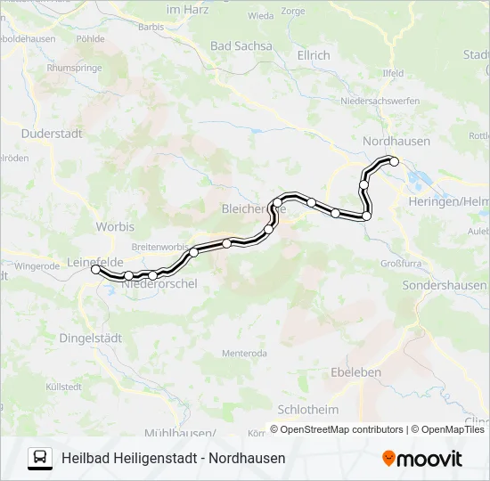 RB57 Bus Line Map